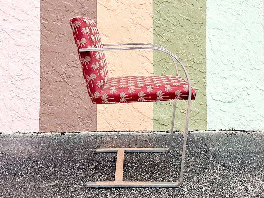Set of Four Chic Chrome Dining Chairs