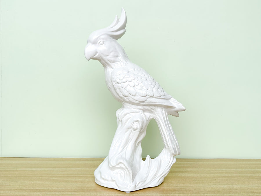 White Ceramic Parrot