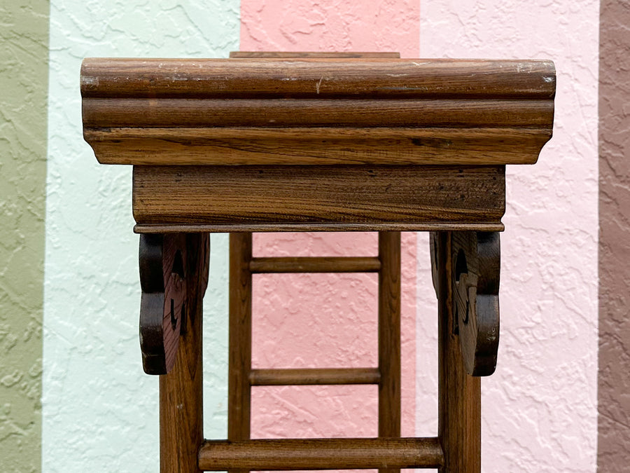 Asian Inspired Wood Alter Table