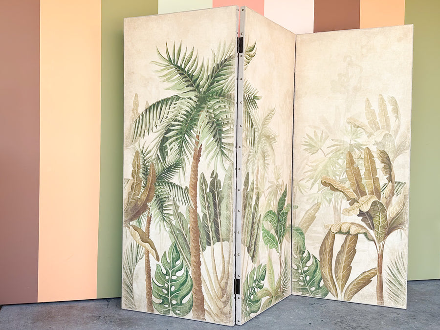Three Panel Tropical Palm Art