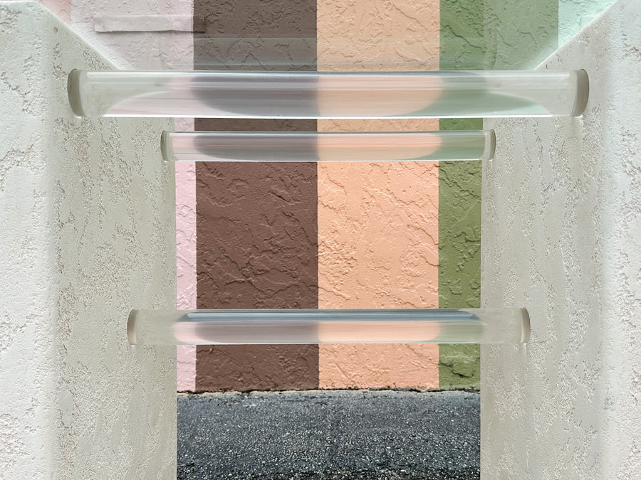 Lucite and Stone Dining Table