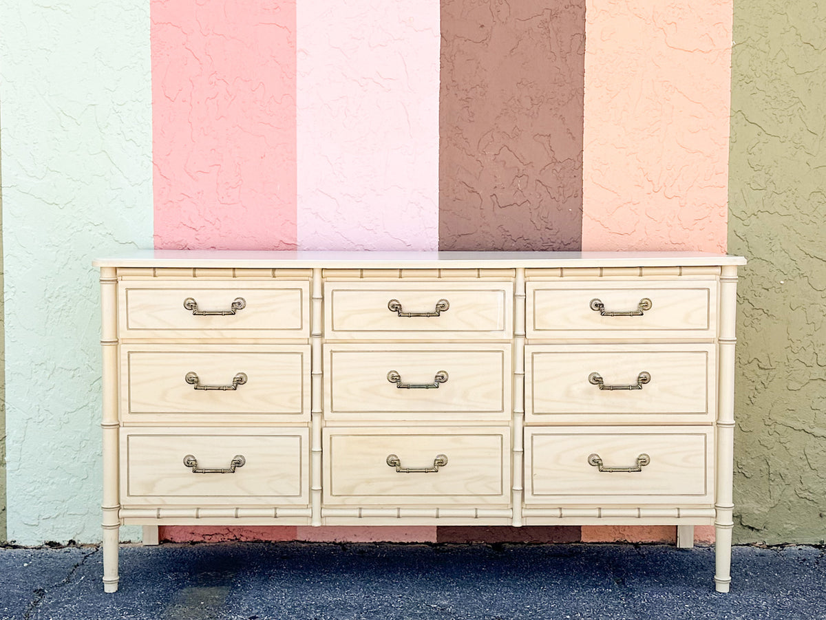 Palm Beach Style Faux Bamboo Dresser