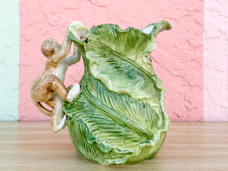 Monkey and Lettuce Leaf Pitcher