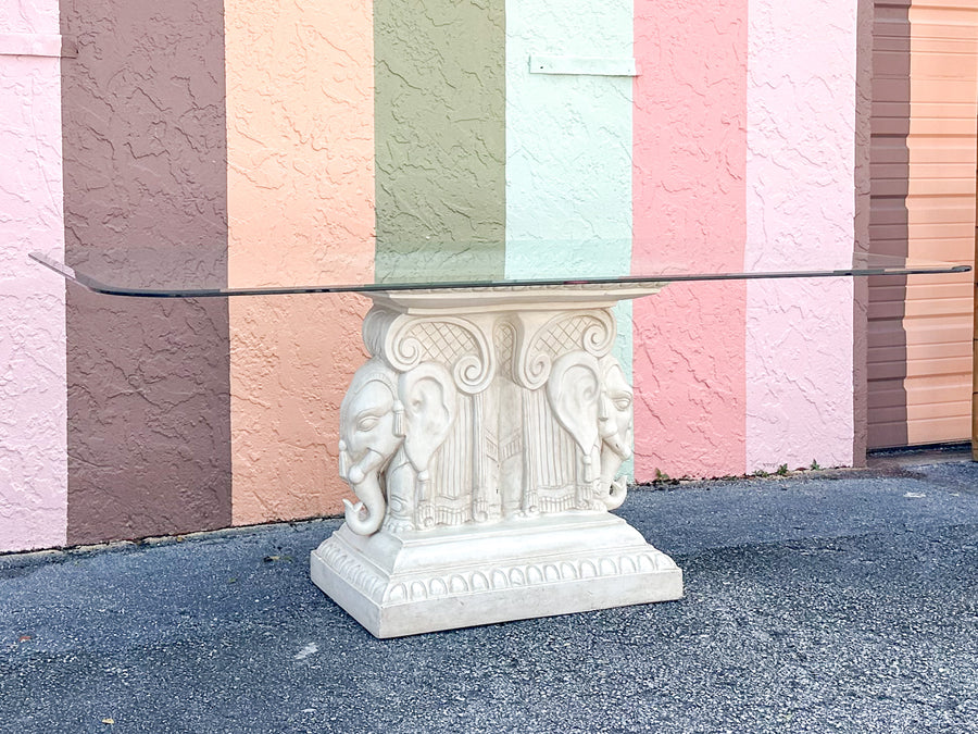 Plaster Elephant Dining Table