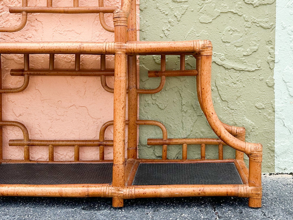 Rattan Pagoda Wall Shelf