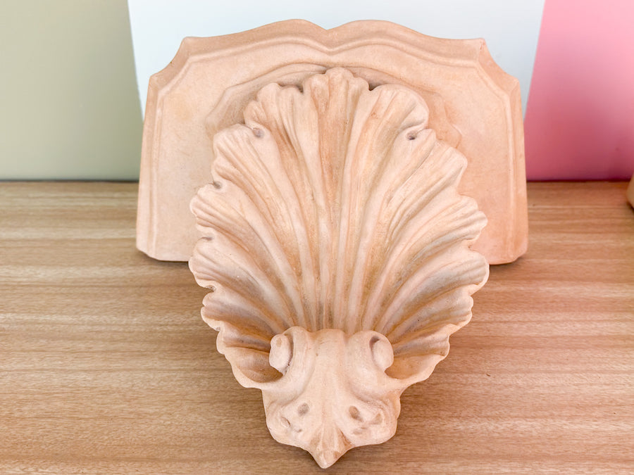 Pair of Plaster Wall Shelves