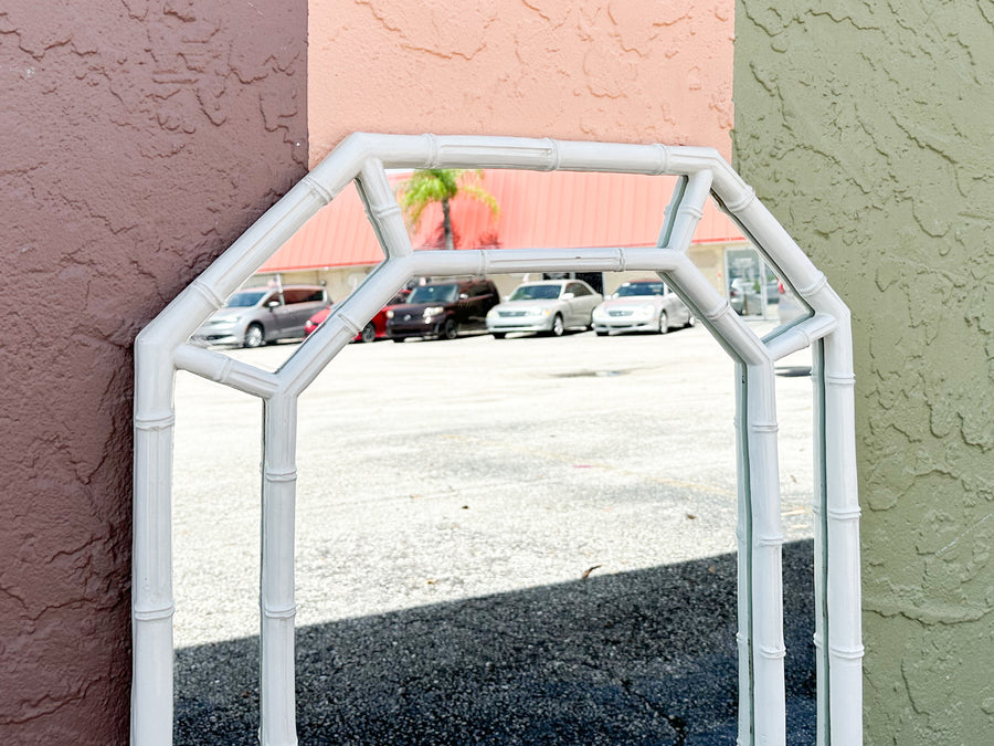 Faux Bamboo Octagon Mirror