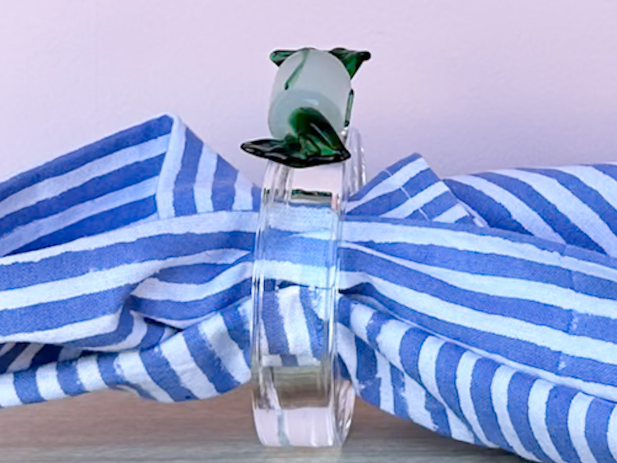 Set of Eight Murano Glass Candy Napkin Rings