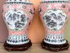 Pair of Coral Chinoiserie Lamps