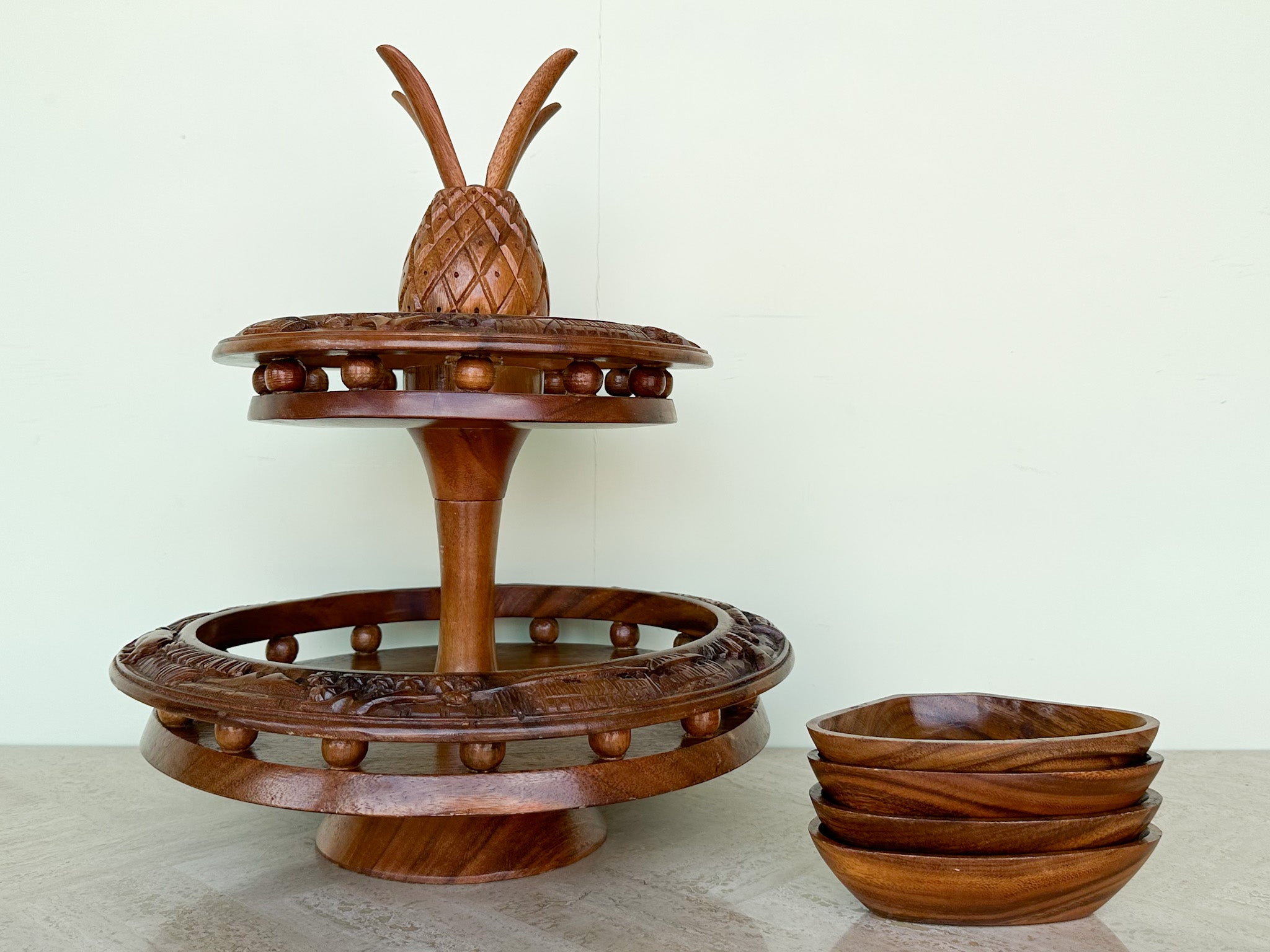 2024 Pineapple Tiered serving basket