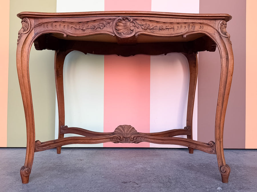 Wood Shell Motif Console