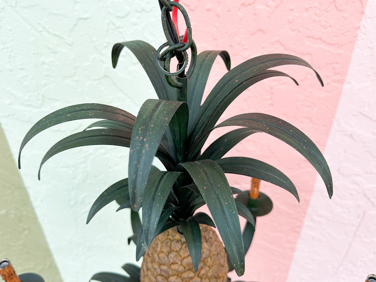 Currey and Company Tole Pineapple Chandelier