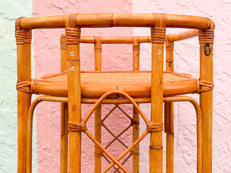 Oval Rattan Bar Cart