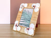 Four Corner Shell Chic Rattan Frame