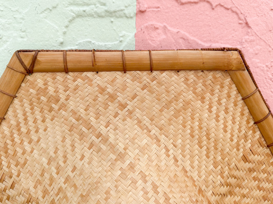 Pair of Cane and Rattan Hats