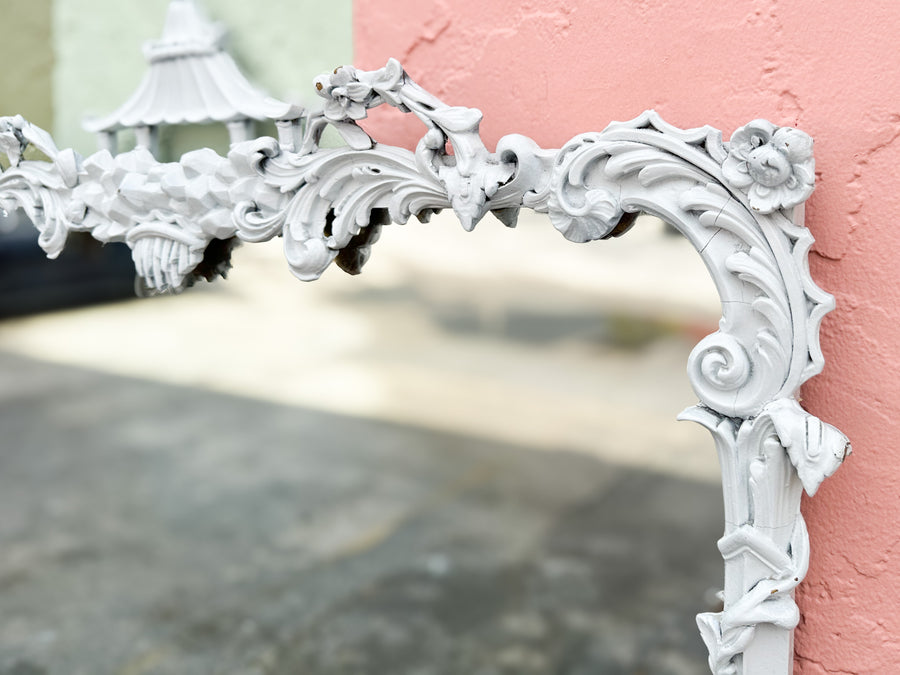 Pretty Painted Pagoda Mirror