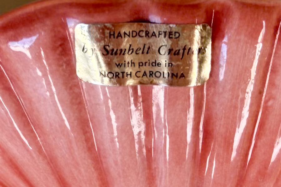 Pink Scallop Shell Cachepot