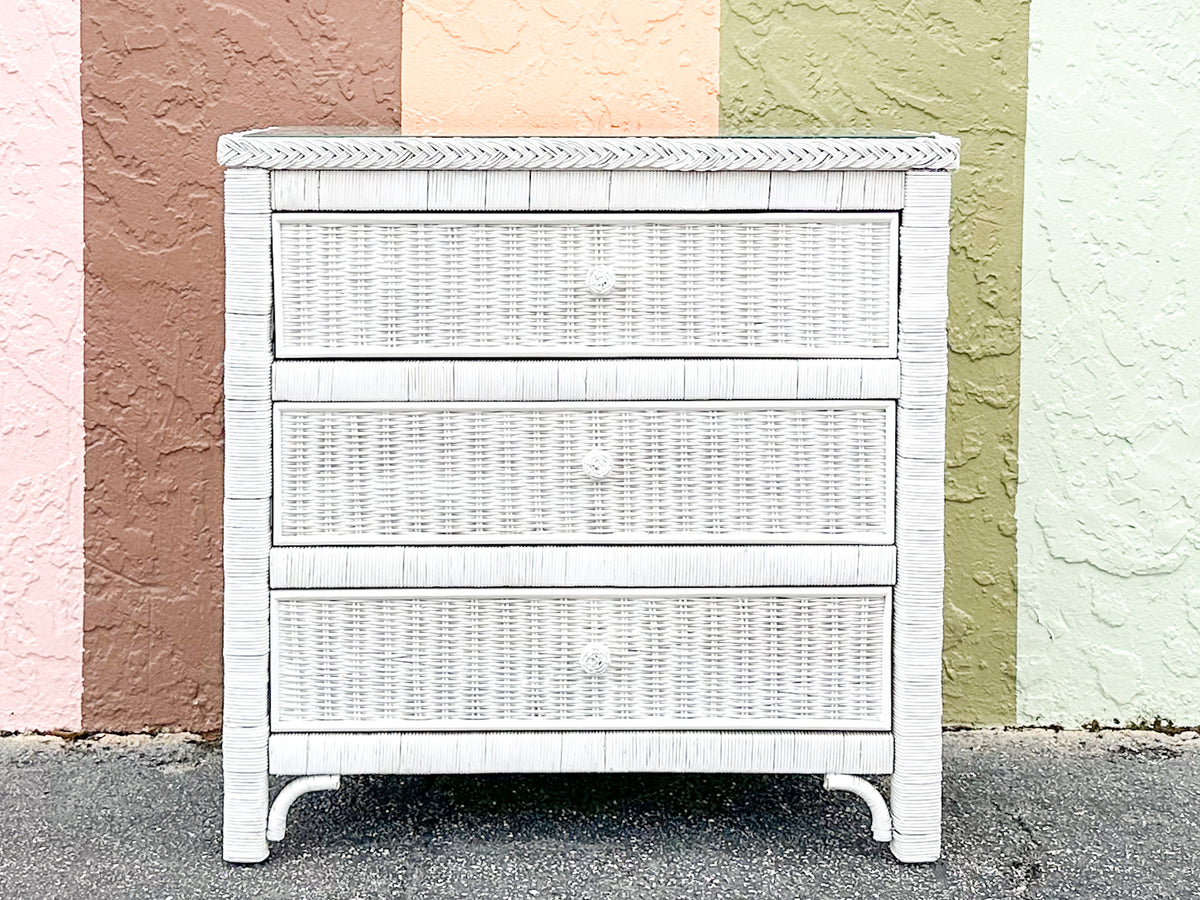 Oversized Wicker Nightstand