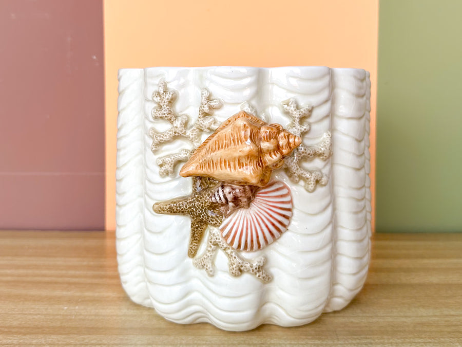 Fitz and Floyd Shell Cachepot