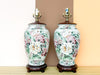 Pair of Granny Chic Floral Lamps