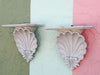 Pair of Large Shell Wall Shelves