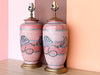 Pair of Pink Tassel Lamps