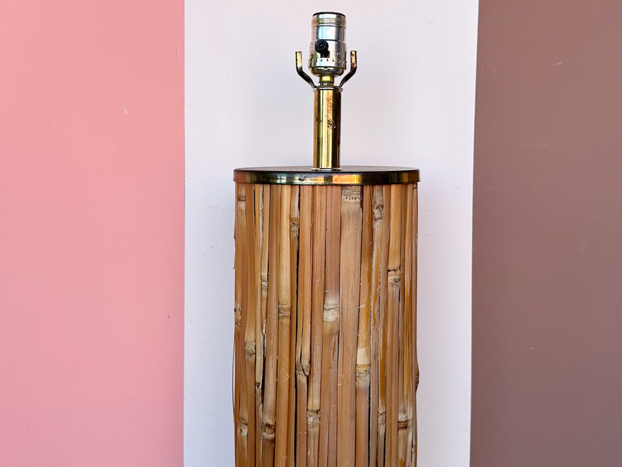 Split Reed Rattan Lamp