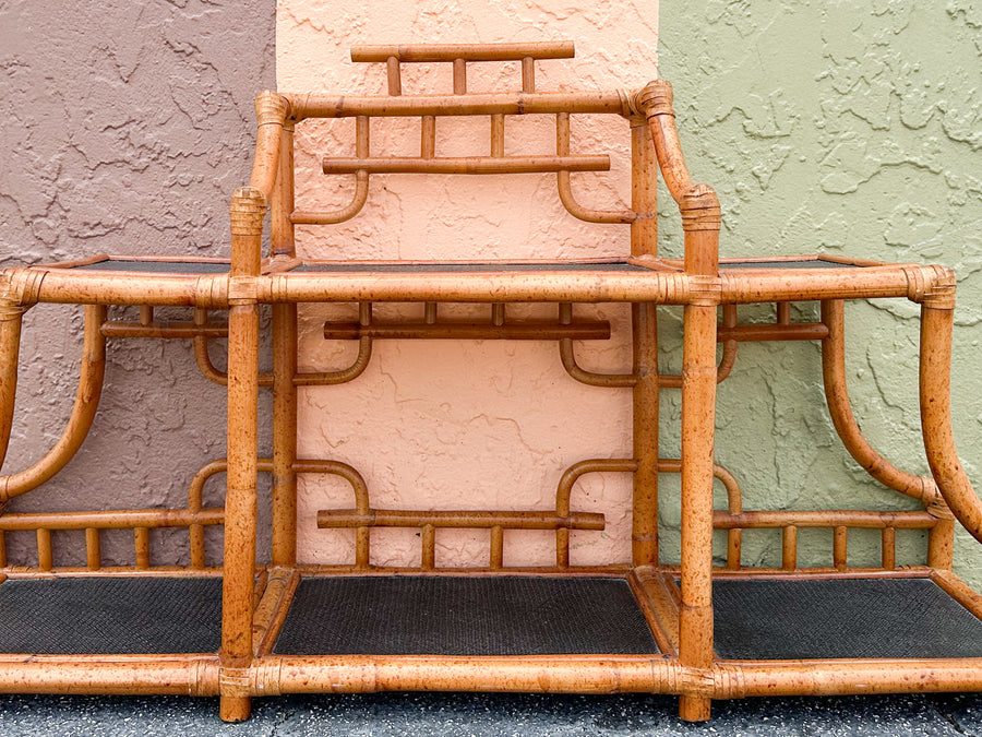 Rattan Pagoda Wall Shelf