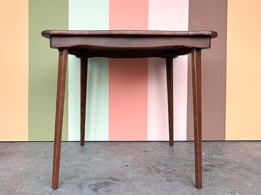 Wood and Cane Folding Game Table Set