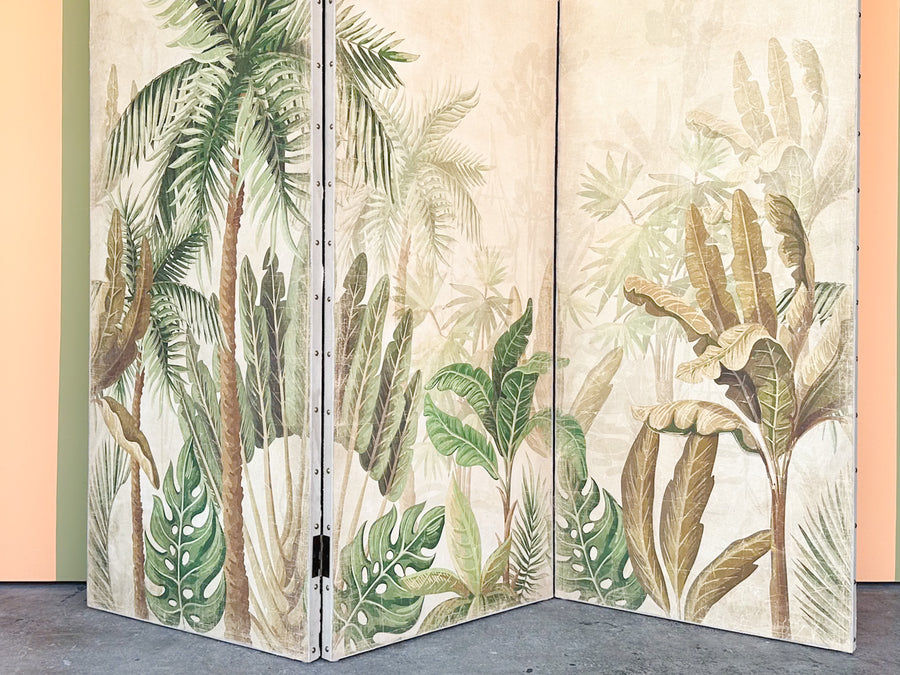 Three Panel Tropical Palm Art