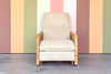 Coastal Chic Rattan Wrapped Reclining Lounge Chair