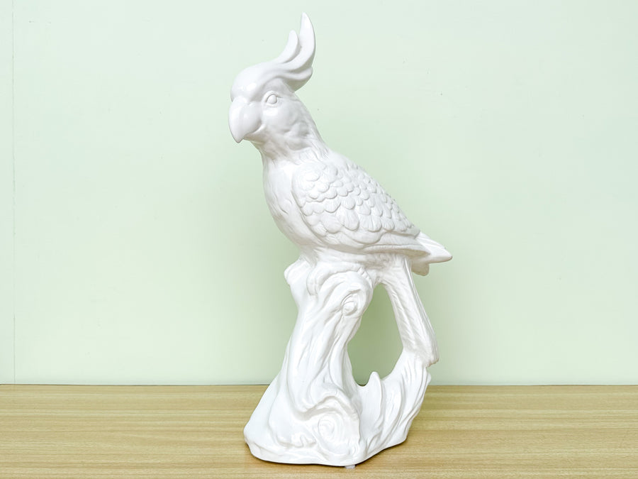 White Ceramic Parrot