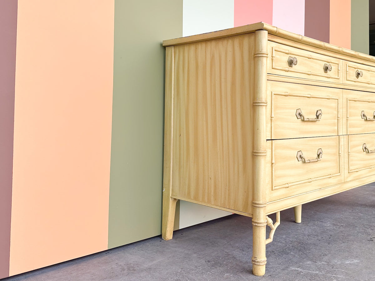 Thomasville Faux Bamboo Double Dresser