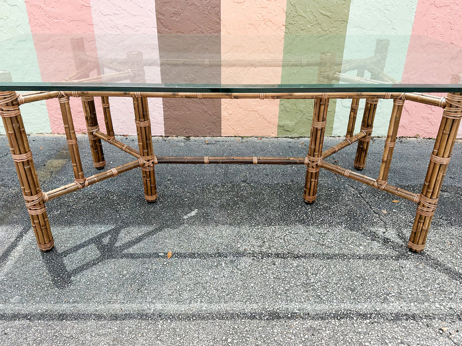 McGuire Rattan Dining Table