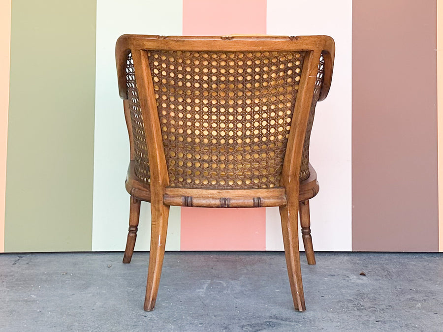 Faux Bamboo and Cane Armchair
