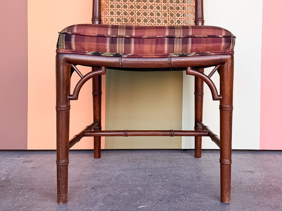 Handsome Cane Faux Bamboo Side Chair