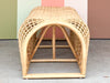 Sculptural Rattan Alligator Bench