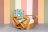 Frankl Style Six Band Rattan Lounge Chair