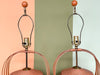 Pair of Peach Basket Lamps
