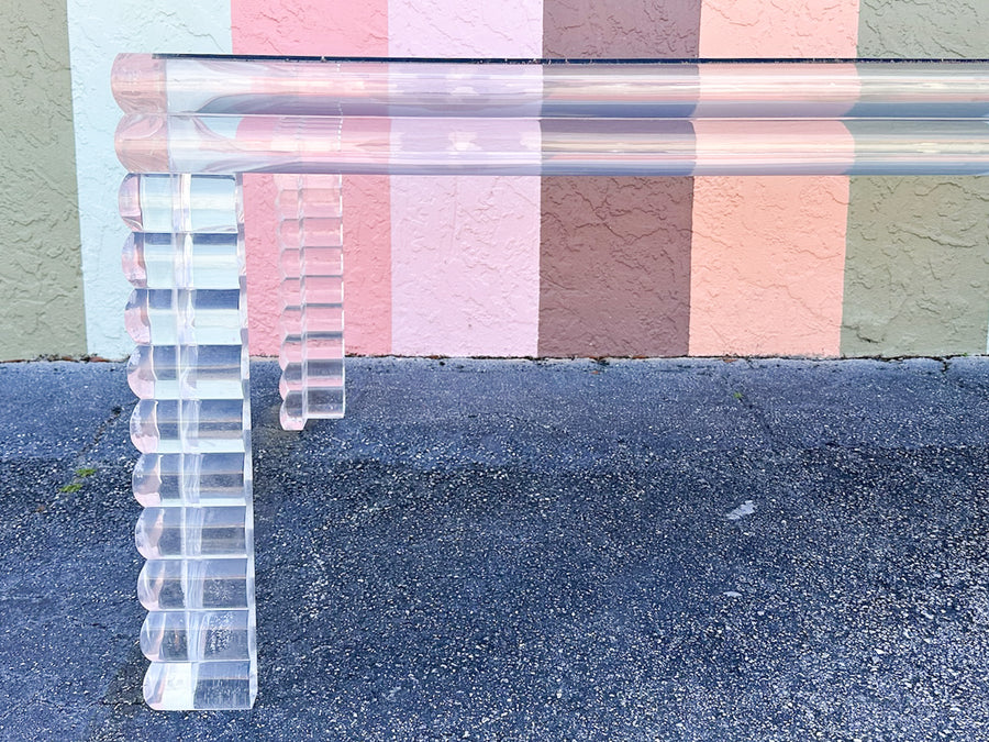 Fab Glam Lucite Stacked Dining Table