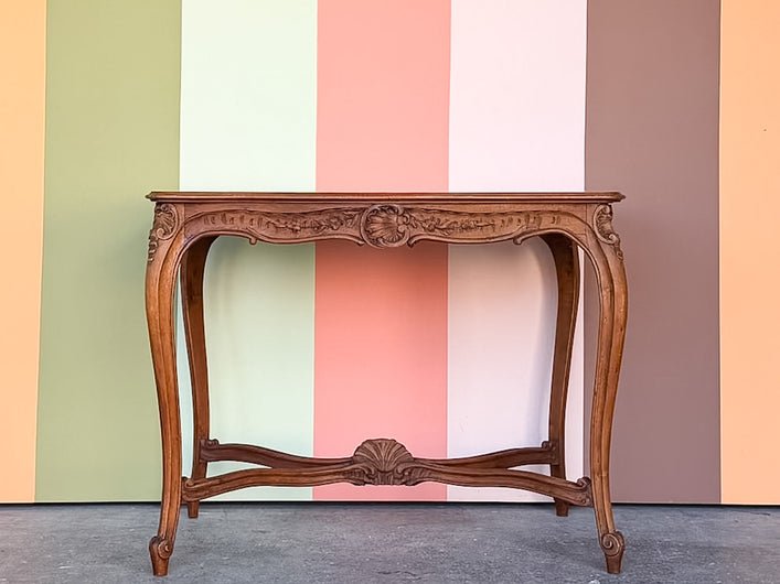 Wood Shell Motif Console