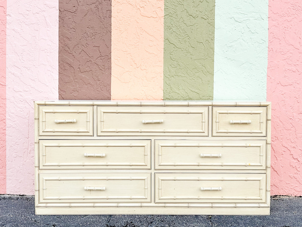 Faux Bamboo Dresser