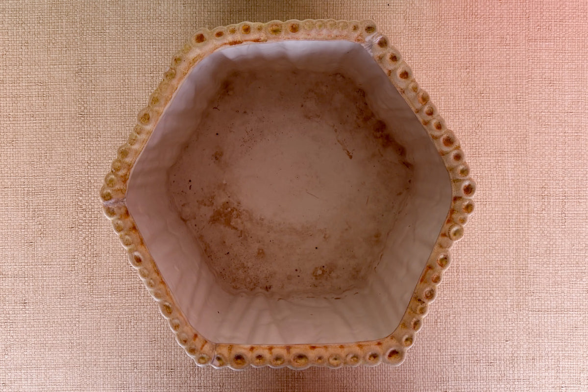 Faux Bamboo Leaf Cachepot