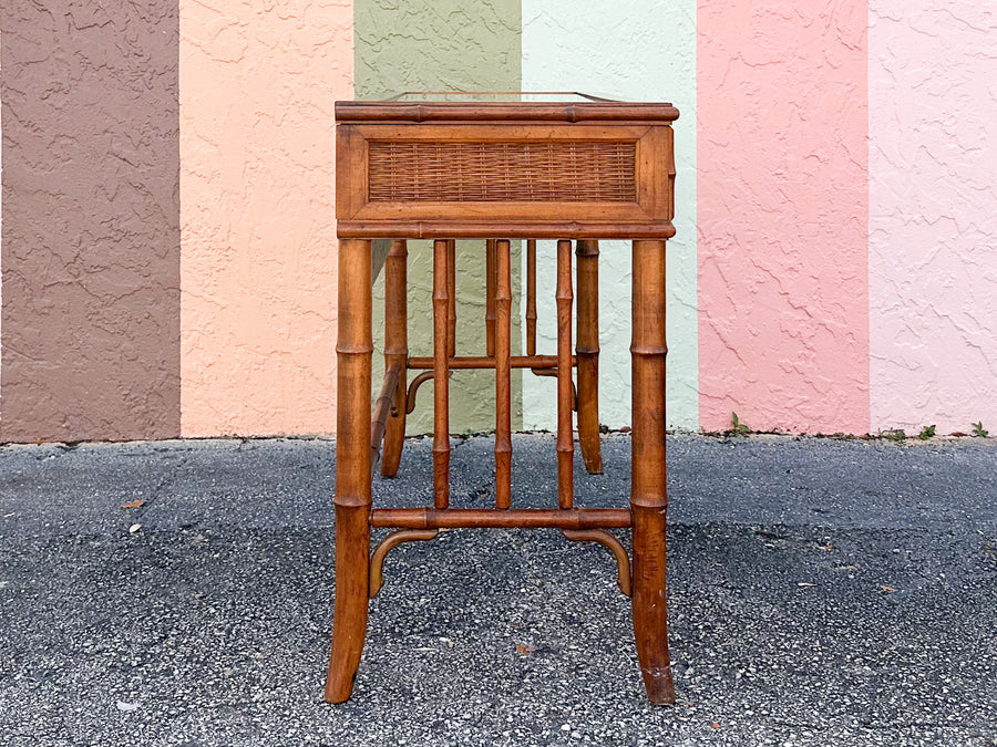 Handsome Faux Bamboo Writing Desk