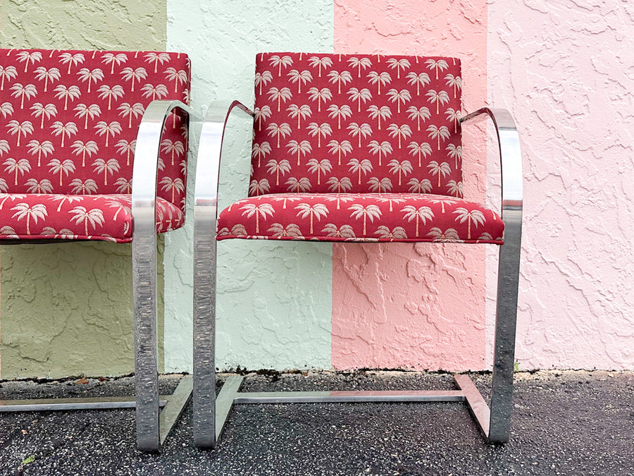 Set of Four Chic Chrome Dining Chairs