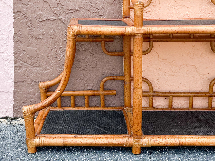 Rattan Pagoda Wall Shelf