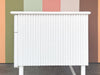 Custom Wood and Rattan Painted Desk