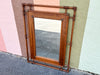 Handsome Rattan Mirror with Brass Detail