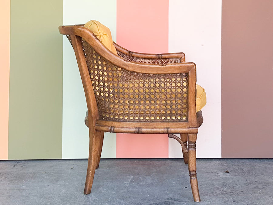 Faux Bamboo and Cane Armchair