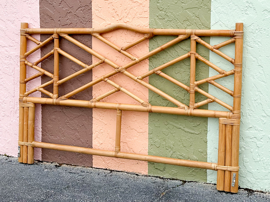 Rattan Fretwork Queen Headboard